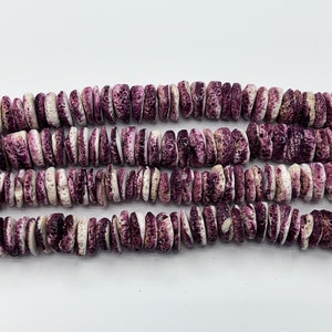 Purple Spiny Oyster Shell Rondelle 19-20mm
