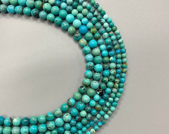 Natural good quality Turquoise beads strand 16 inches  4mm 5mm 6mm