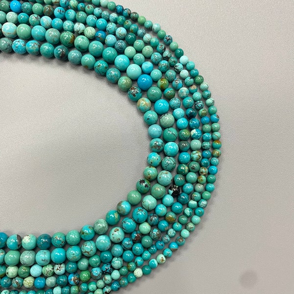 Natural good quality Turquoise beads strand 16 inches  4mm 5mm 6mm