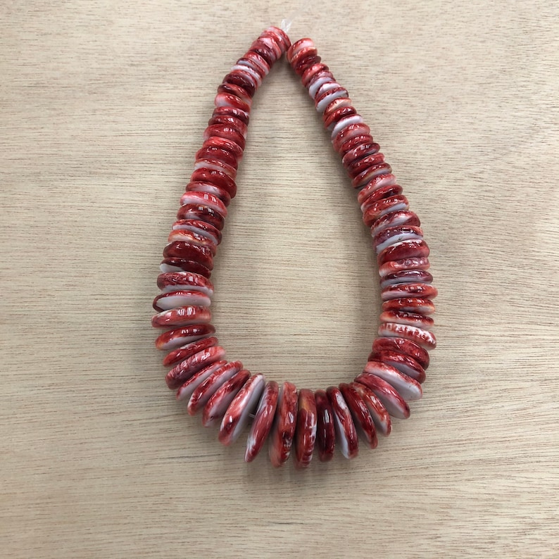 Seashell Rondells Spiny Oyster Shell Graduated Rondelle Orange/red 10-30mm - Etsy