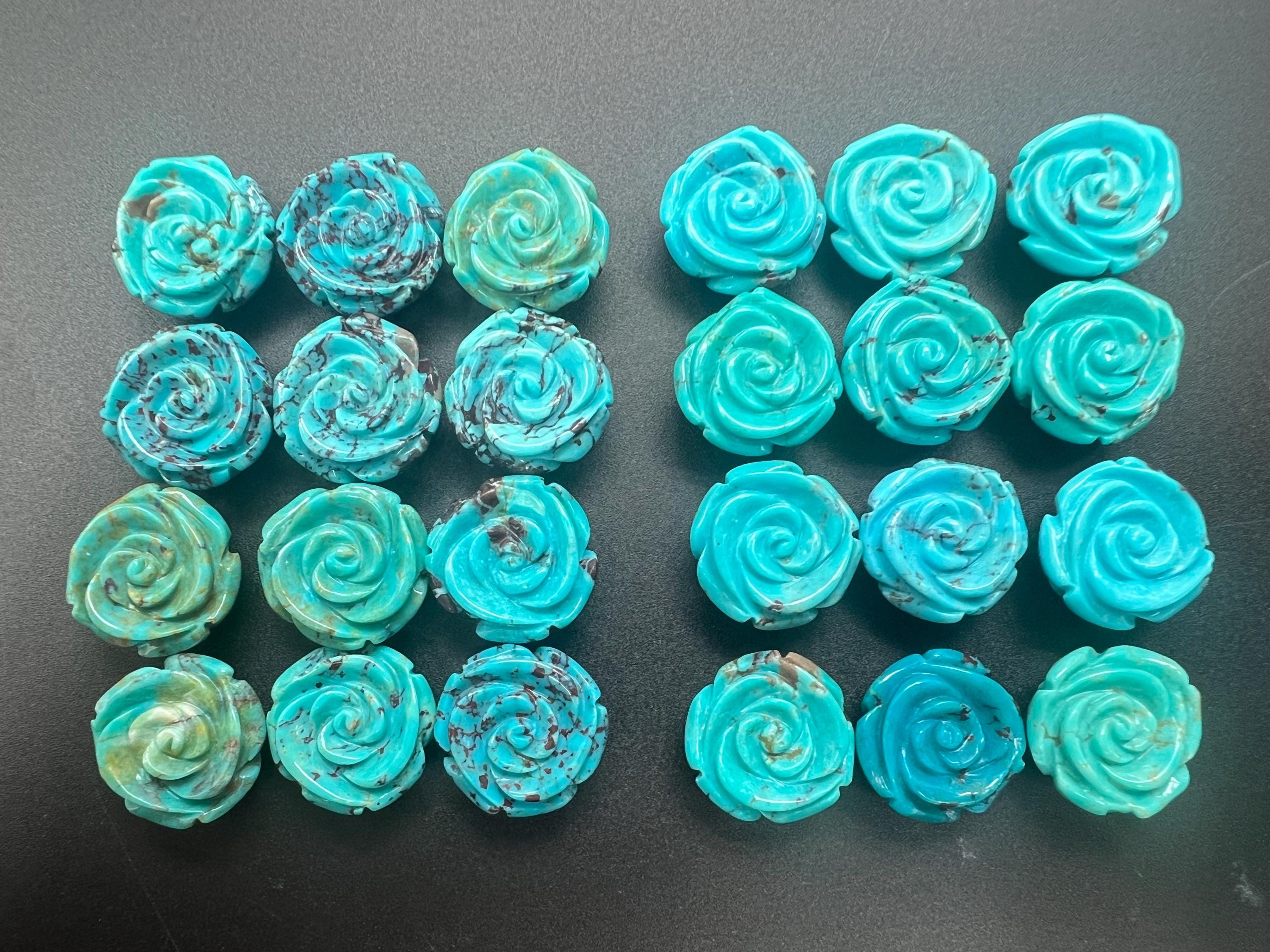 Natural Turquoise Rose Cab 10mm 12mm 15mm 16mm