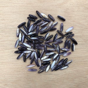 Wampum Quahog Shell Hairpipe Beads 4x15mm (10/20/30pcs)