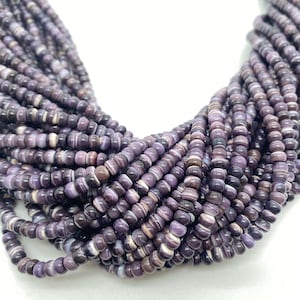 Wampum Quahog Schelp Rondelle Kraal 5 mm 16&quot;inch Hoge kwaliteit