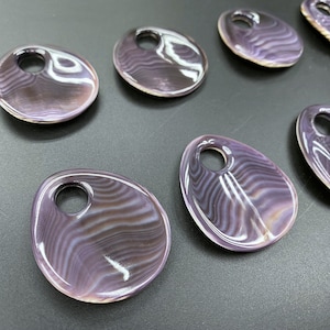 Wampum Quahog Shell Purple Loose Piece