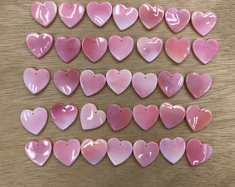 20m/ 25m Pink Queen Conch Shell Heart Shape Pendant  (10pcs/20pcs/50pcs)