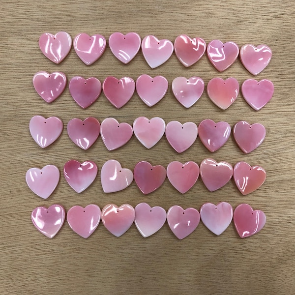 Pink Queen Conch Shell Heart Shape Pendant 20m/ 25m (10pcs/20pcs/50pcs)