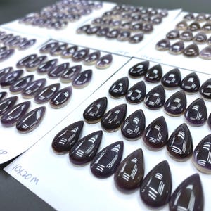 Natural Wampum Quahog Shell Tear Drop Cab 10x20mm