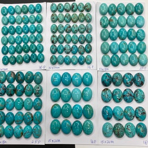 Natural Turquoise Oval Cabs 10X14mm 13x18mm 15x20mm