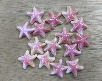 5 pcs Natural Queen Conch Shell Loose Piece Starfish Shape 25mm