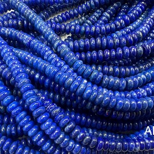 Lapis Roundel Beads 16 inches 6x3mm A/AB Quality AB Quality