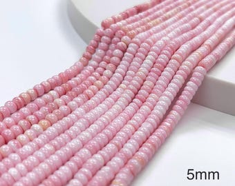 Natural Pink Shell Rondelle Beads 4mm 5mm 6mm 8mm  16 inches