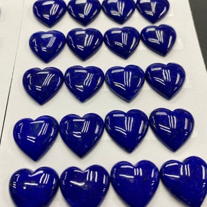 Natural Lapis Cab (Angular cushion shape, Heart shape, Cushion shape, Marquise shape) Heart shape 20pcs
