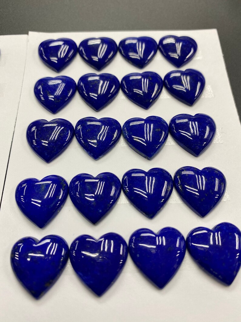 Natural Lapis Cab (Angular cushion shape, Heart shape, Cushion shape, Marquise shape) Heart shape 20pcs