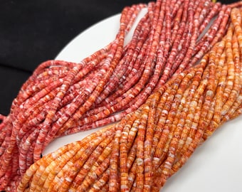 Natürliche Spiny Oyster Shell Heishi Perlen 3 mm / 4 mm / 5 mm 16 Zoll