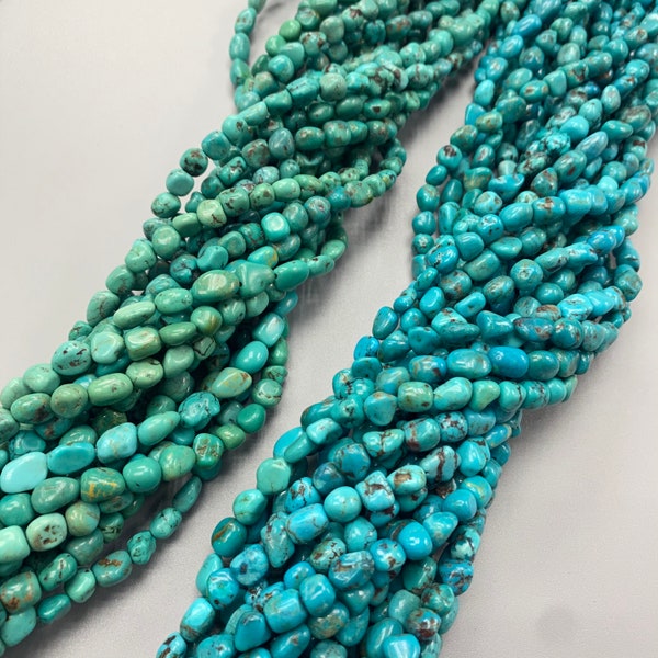 Natural Turquoise Nugget Beads 16'inch 5x5mm-- 7x9mm