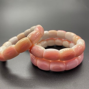 Natural Pink Queen Conch Tube  Bracelet