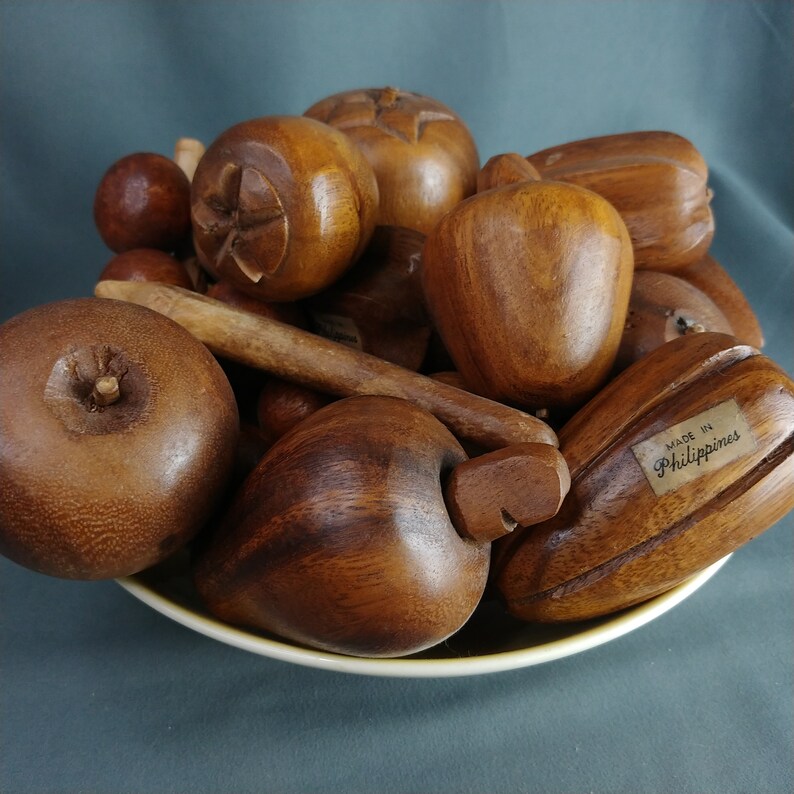 Vtg Holz Obst Dekor Affe Pod Made In Philippinen 14 St U00fcck Lot