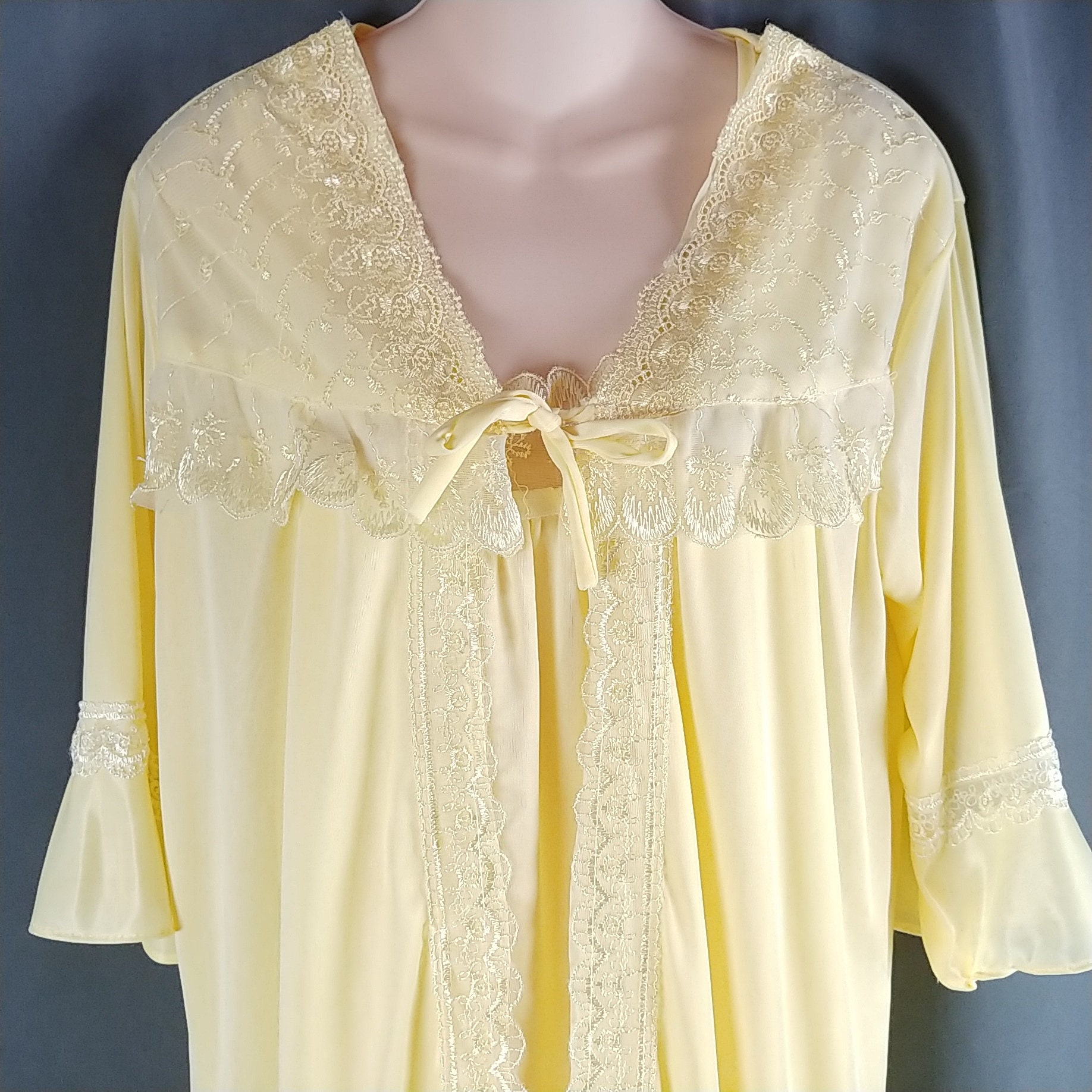 yellow short gown