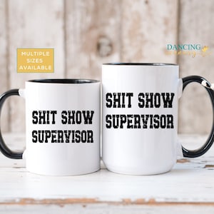 Boss Gift for Men ShitShow Supervisor Mug Funny Team Manager Appreciation Gift  Boss Christmas Gift Fun Coworker Workplace Humor Coffee Cup