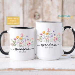 New Grandma Mug Gift Pregnancy Announcement Grandma First Time Grandmother Gift 2025 2026 Mother in Law New Nana Gift Grandparent Mug