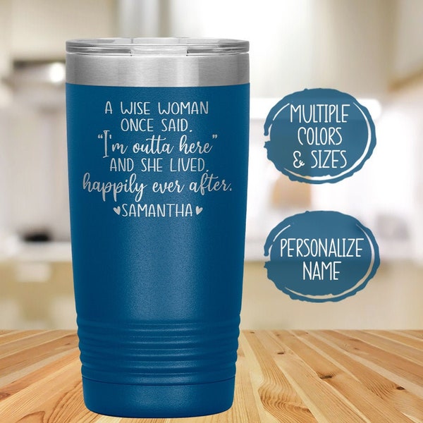 Personalized Going Away Gift for Coworker, Friend or Boss, Funny Tumbler for Women, New Job Congratulations Gift for Her, Friend Moving Away