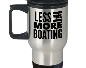Boating Travel Mug Coffee Boat Gift For Him Boaters Cup Stainless Steel Husband Boyfriend Dad