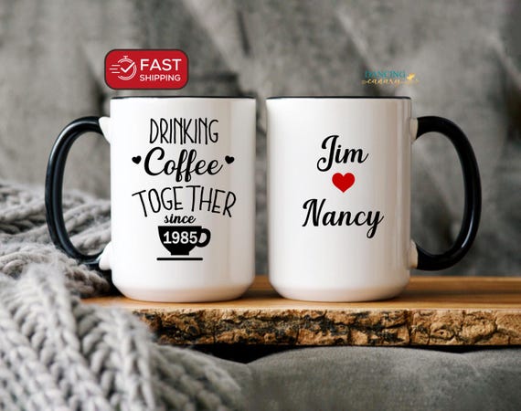 40th Anniversary Gift for Parents, 40 Year Personalized Wedding Anniversary  Mug for Couple, Drinking Coffee Together Since 1985 Cup - Etsy