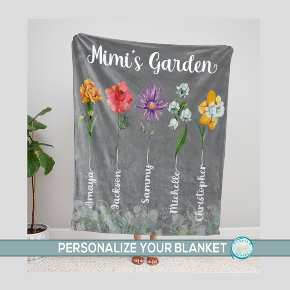 Nana blanket with grandkids names new arrivals