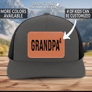 Grandpa Hat with Grandkids Customized Father&#39;s Day Gift Grandpfather Hat Personalized Dad Father in law Birthday Grandpa of Three Four Five