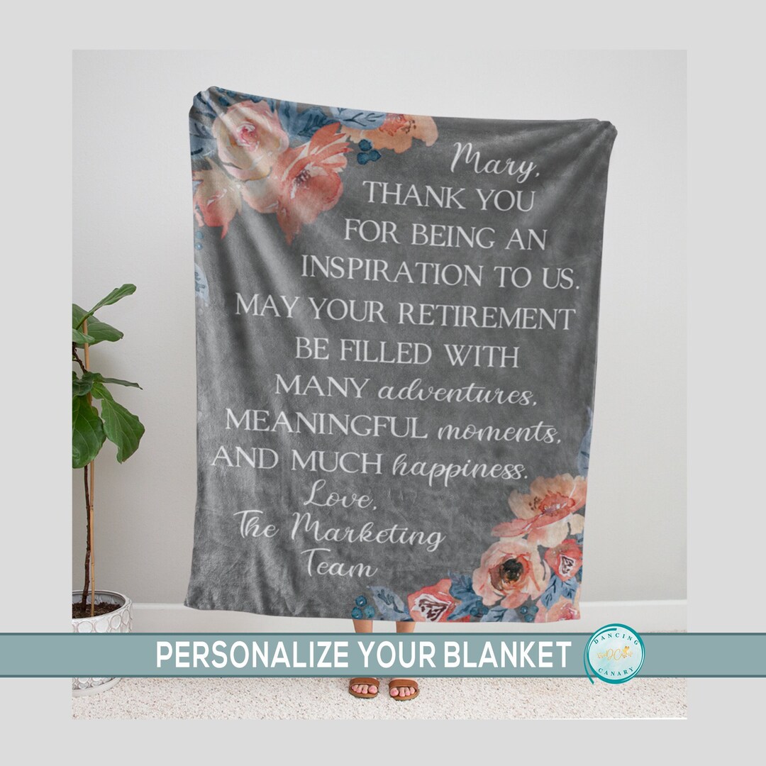 Personalized Retirement Blanket Gift for Women Retirement Etsy