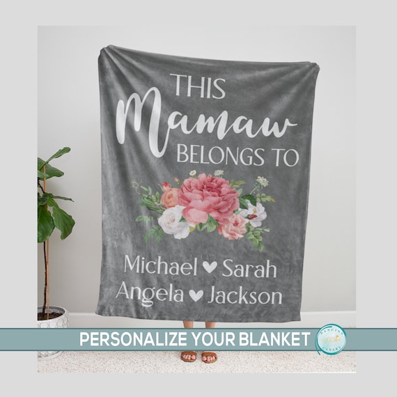 Personalized mamaw blanket new arrivals