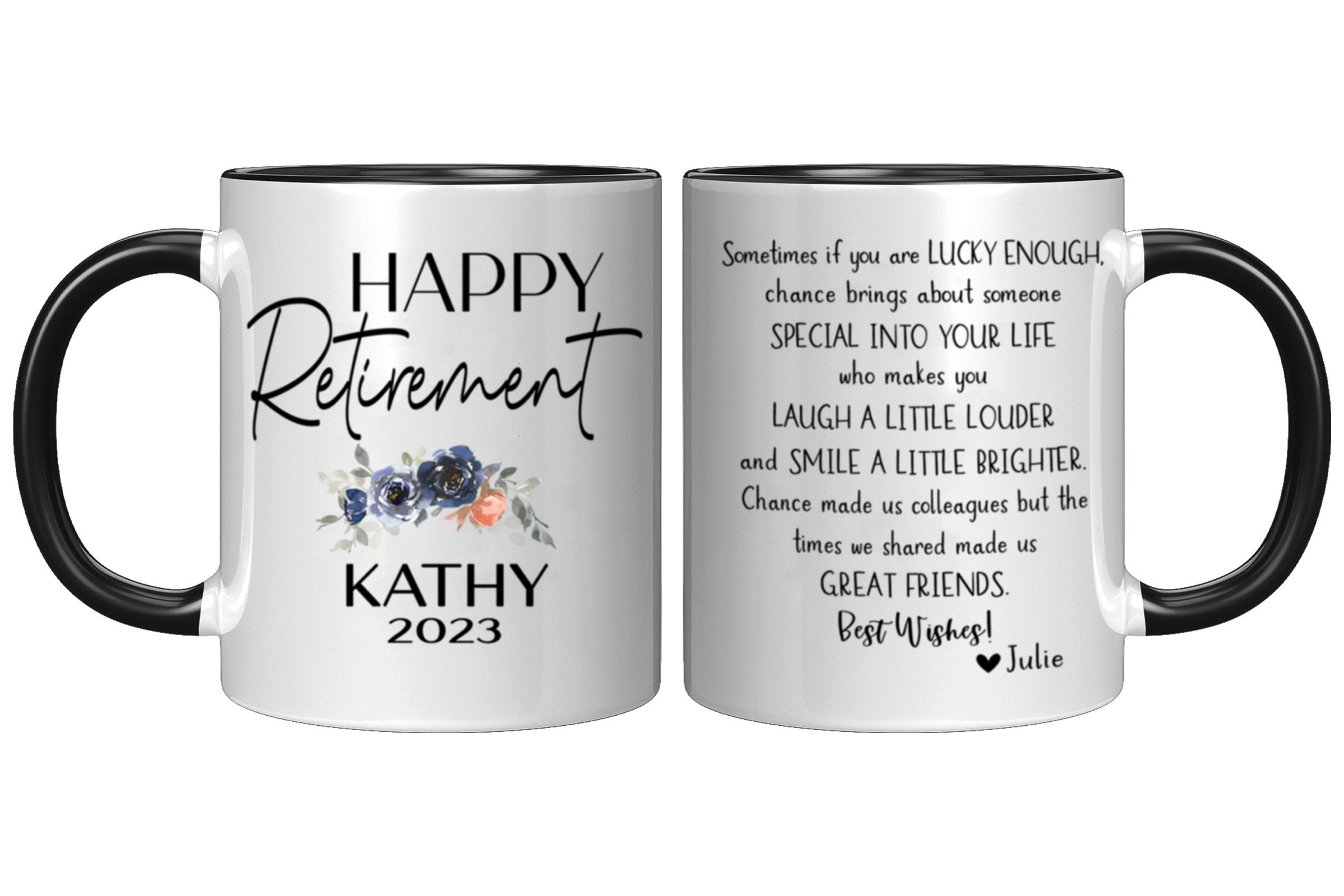 Personalized 2023 Retirement Glass Coffee Mug, Design: RETIRED3 -  Everything Etched