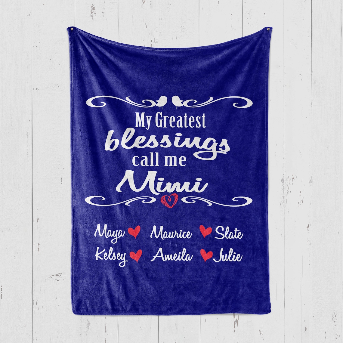 Personalized Blanket for Mimi Customized Gift Blanket Names Etsy