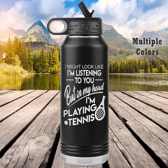 Personalized 32 oz Black Water Bottle - Customizable Photo Products & Gifts