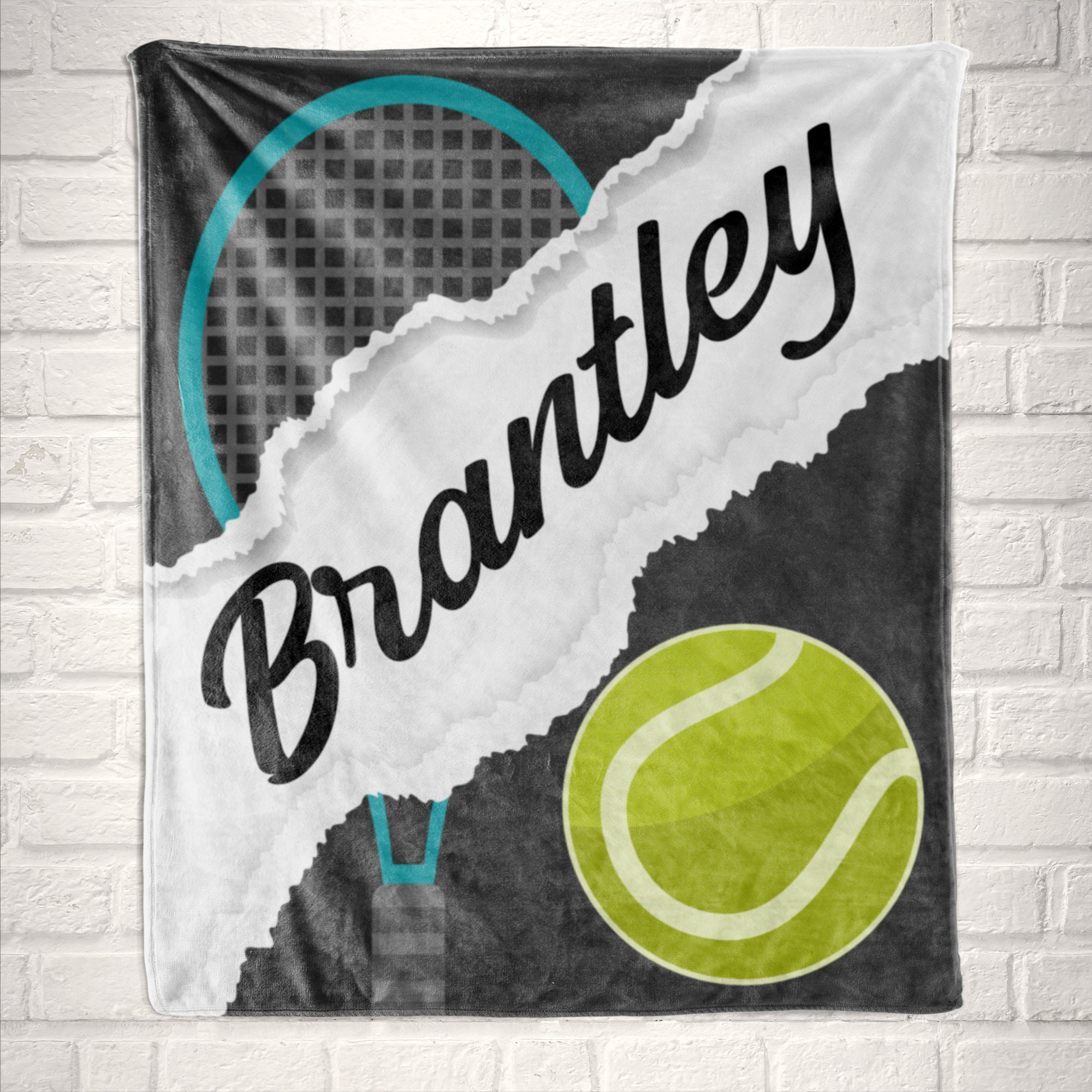 Tennis Player Gift, Sports Blanket Personalized, Athlete End of Season Present for Him or Her, Stadium Blanket, Kids Birthday Christmas Gift