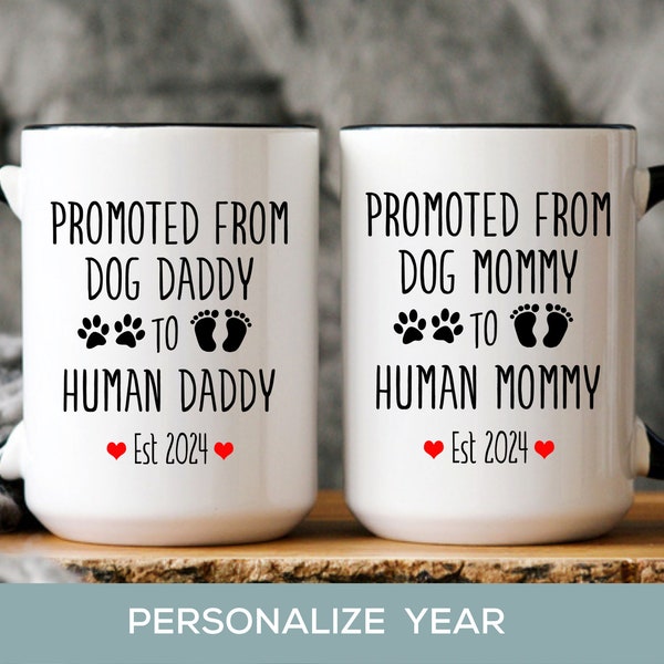 New Parent Congratulations Pregnancy, New Mom and Dad Gifts, Dog Mom and Dad, Expecting Parents Mugs Set, Baby Shower Present