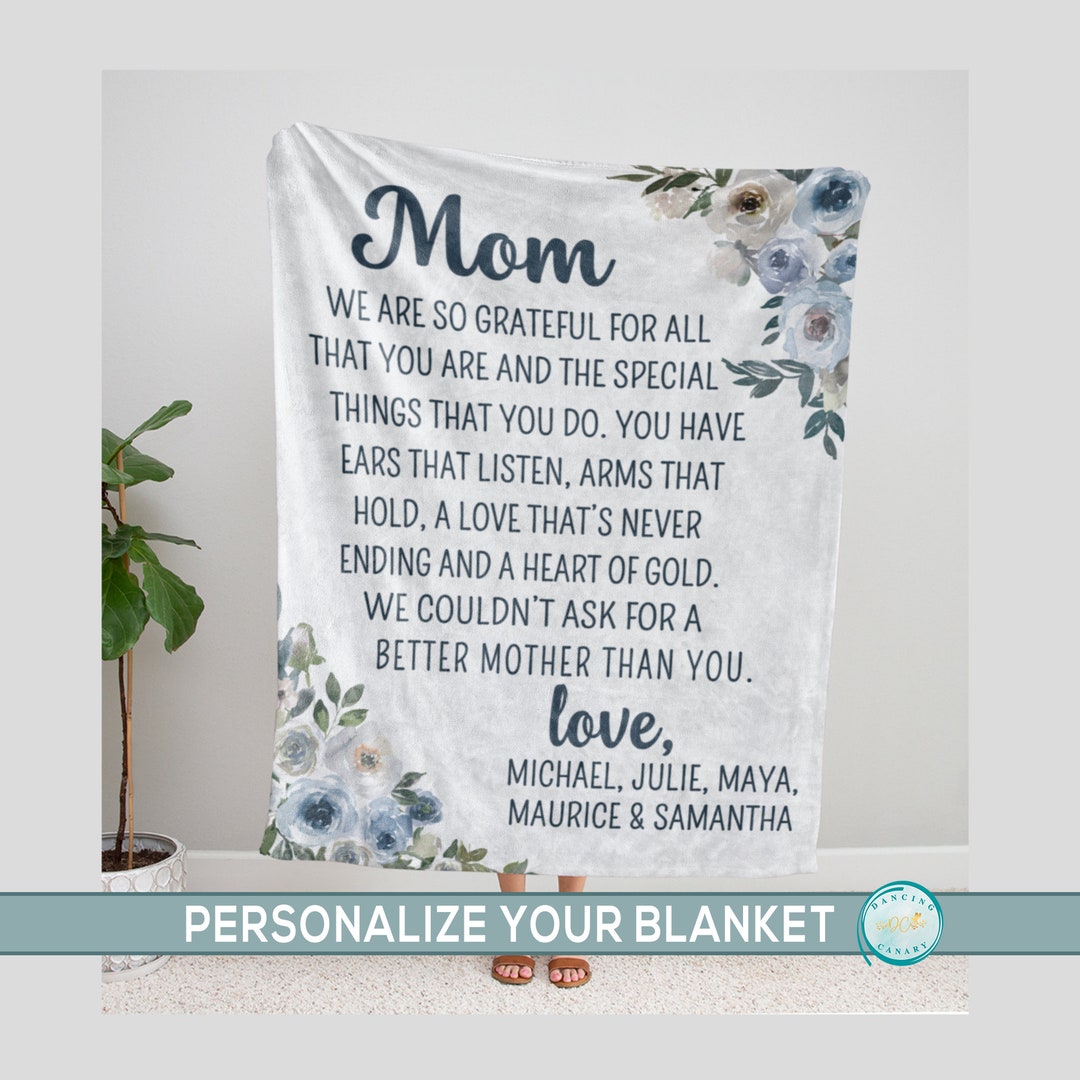 Mom Personalized Blanket Custom Gift for Christmas Birthday Etsy