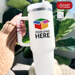 Custom Logo Tumbler 40oz Printed Logo Travel Mug Client Gift Branded Tumbler with Logo Business Marketing Gifts Company Logo Mug DC-25-259