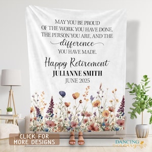 Personalized Retirement Gifts for Women Retirement Blanket for Boss Coworker Farewell Retirement Party Gift Ideas for Her Retiring 2025