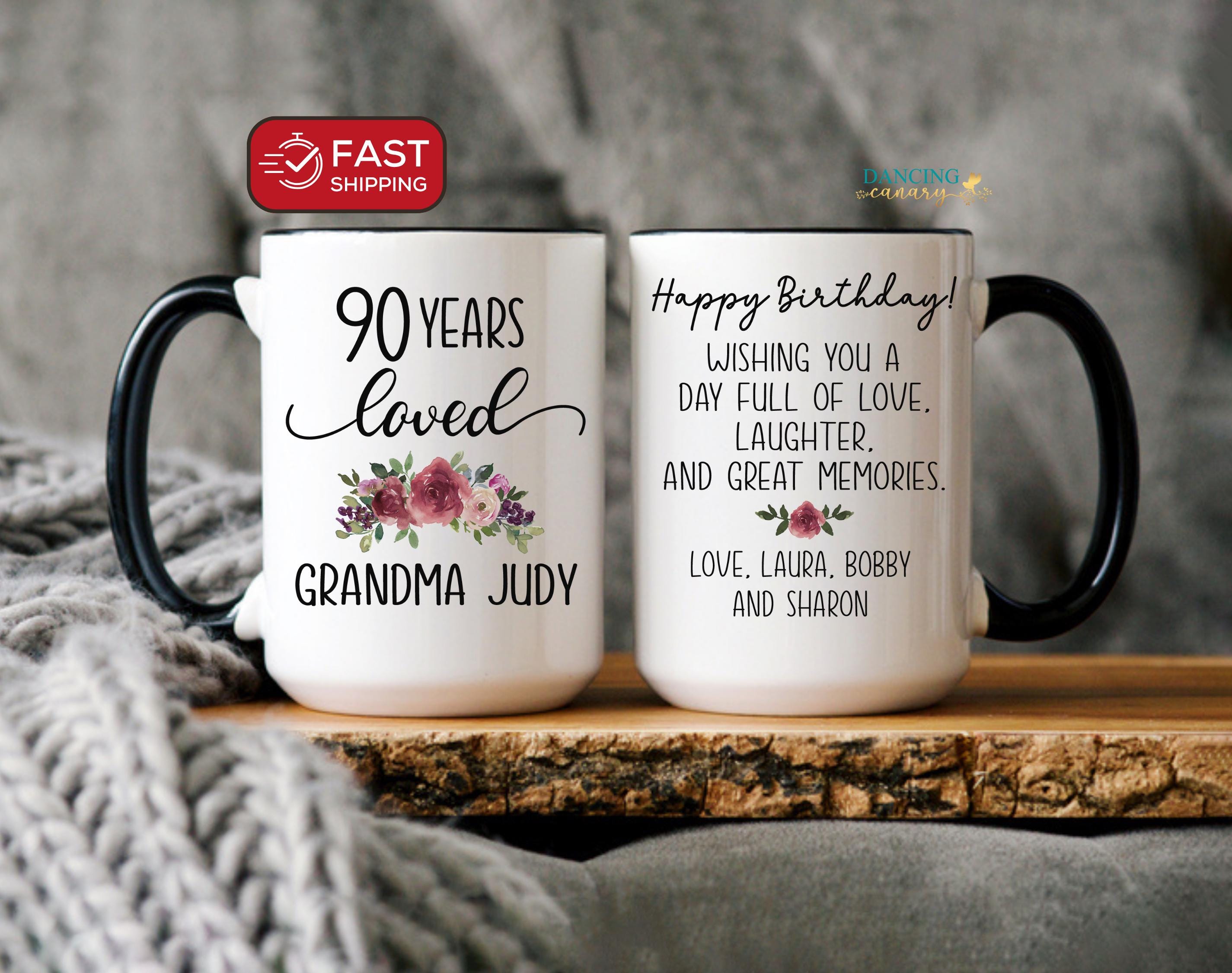 90 Years Loved Mug, Personalized 90th Birthday Gift for Women, Born in 1932 Coffee  Cup, 90 Year Old Great Grandma, Mom or Sister Present - Etsy