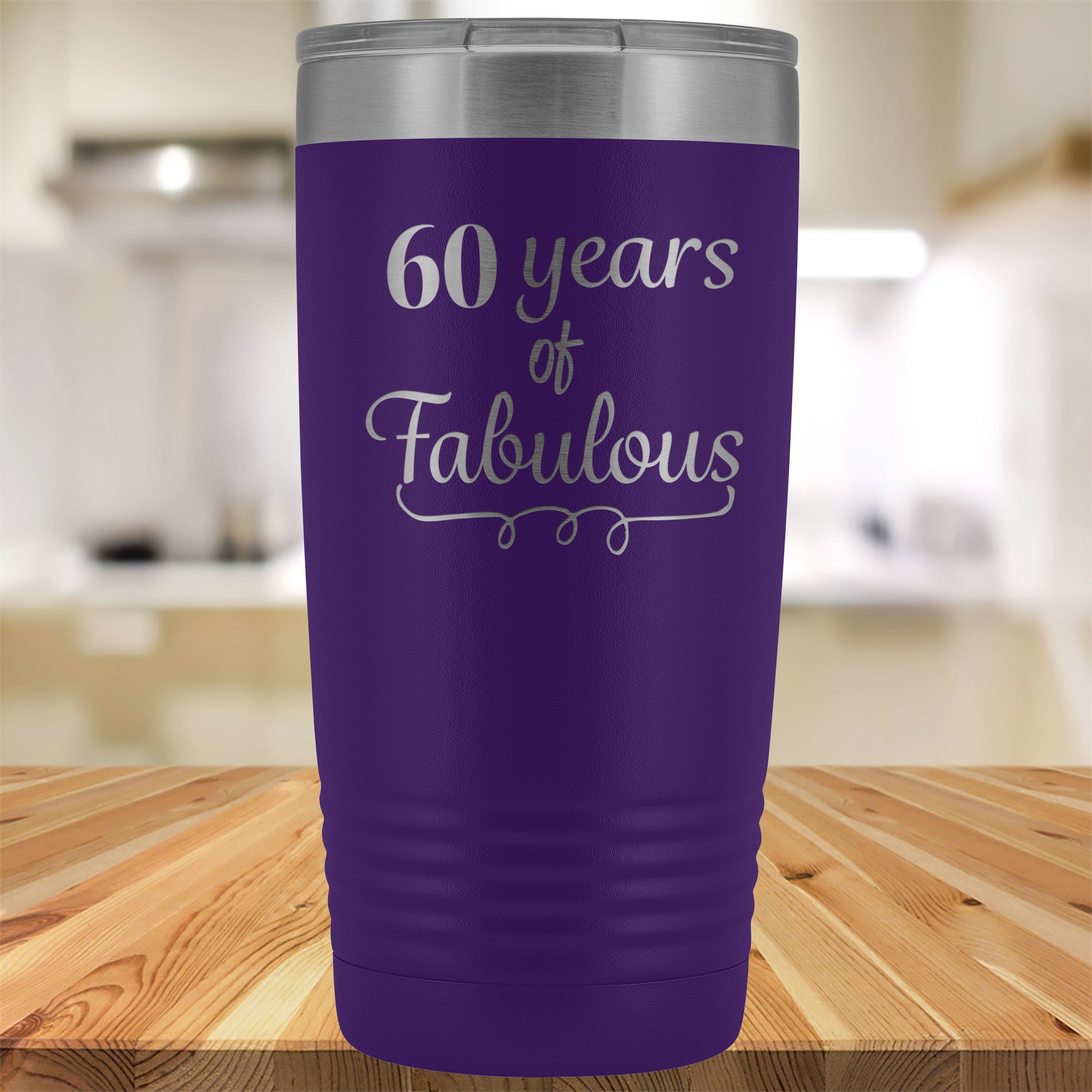 60th Birthday Sixty Birthday Gifts Personalized Gift 60th Birthday 20oz Tumbler Gift for Her Sixty and Fab Sixty and Fabulous