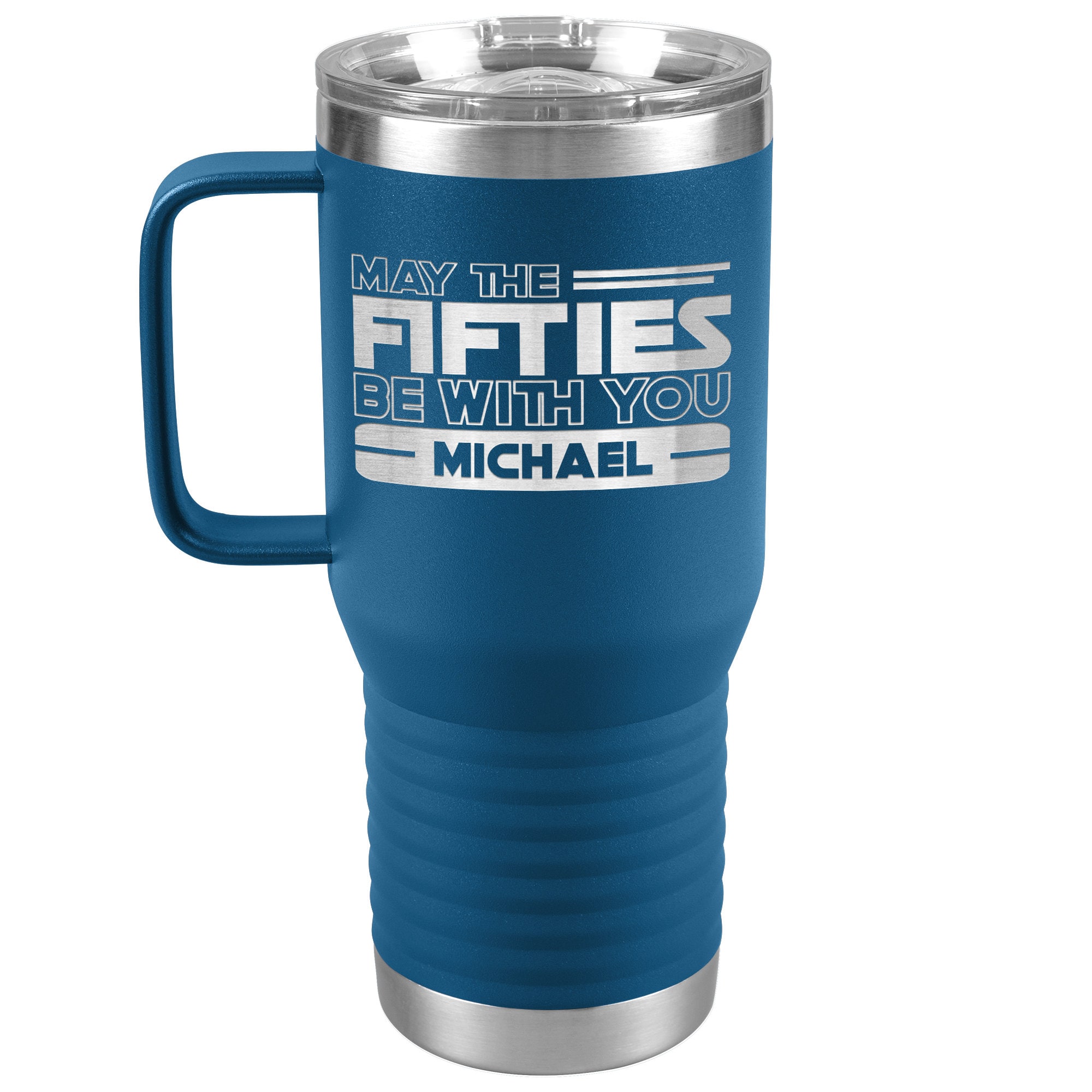 50th Birthday Coffee Travel Mug Personalized for Men Born Etsy