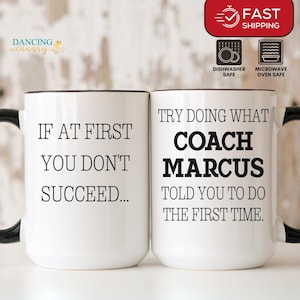 Funny Coach Mug, End of Season Personalized Coach Gift for Men or Women, Thank you Gift from Players, Team Gift for Coaches