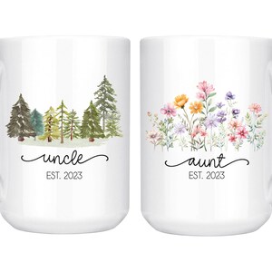 Aunt and Uncle Pregnancy Announcement Gift Auntie Personalized Mug New ...