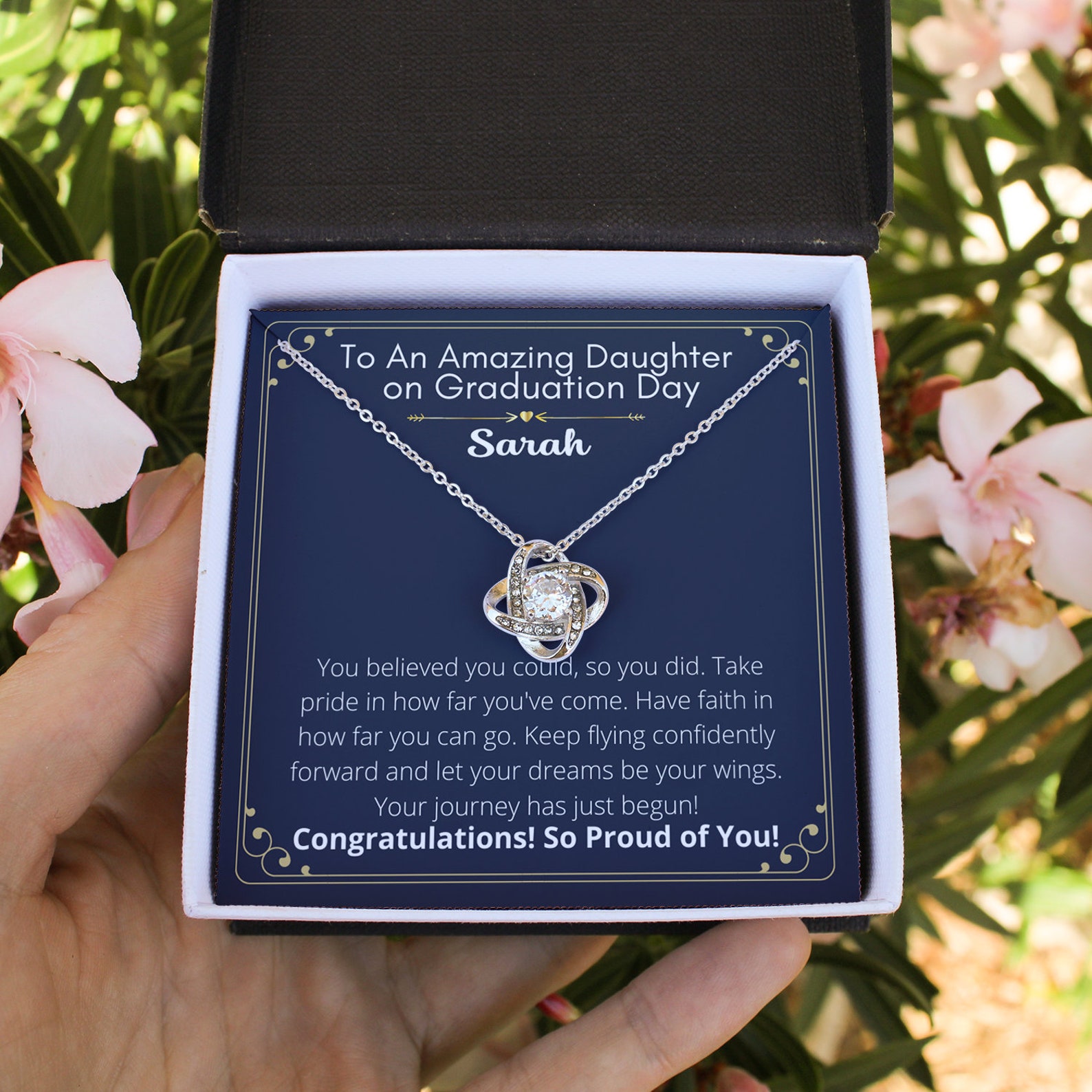 Graduation Necklace for Daughter from Mom or Dad Personalized Etsy