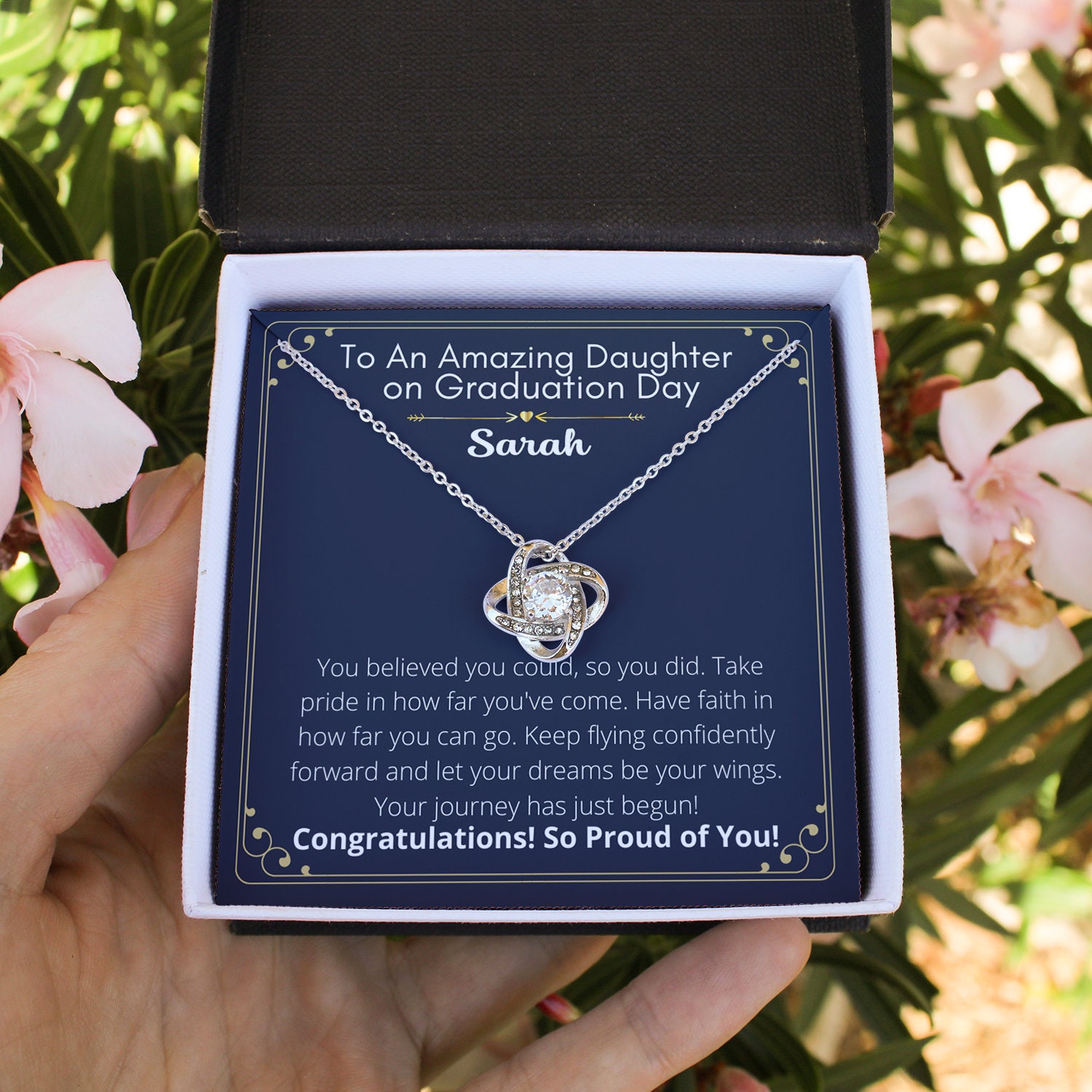 Graduation Necklace for Daughter from Mom or Dad Personalized Etsy
