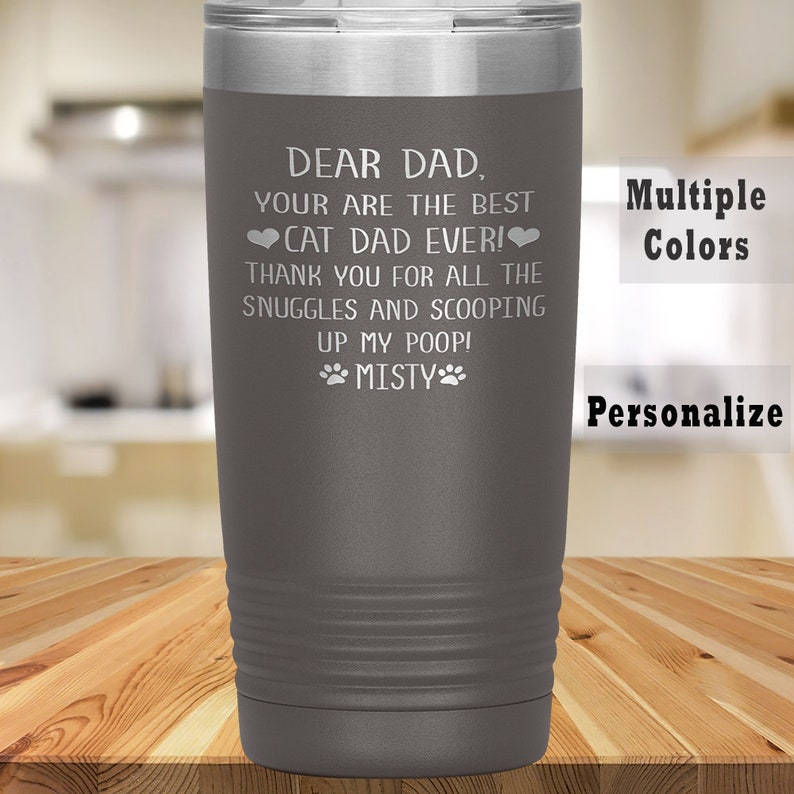 Father's Day Gift from Cat Best Cat Dad Personalized Etsy