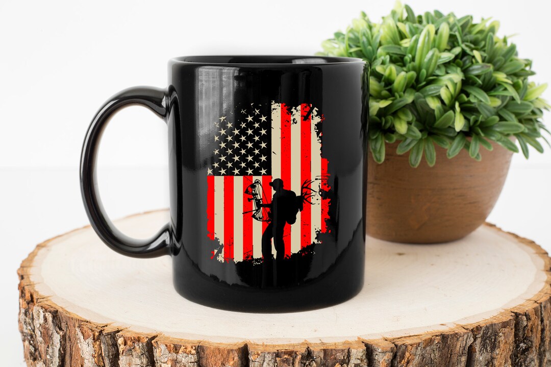 Tasse De Chasse De 325 Ml, Tasse à Café Pour Homme, Motif Cerf, Unique, Chasseur, Petit Ami, Nœud En Plein Air