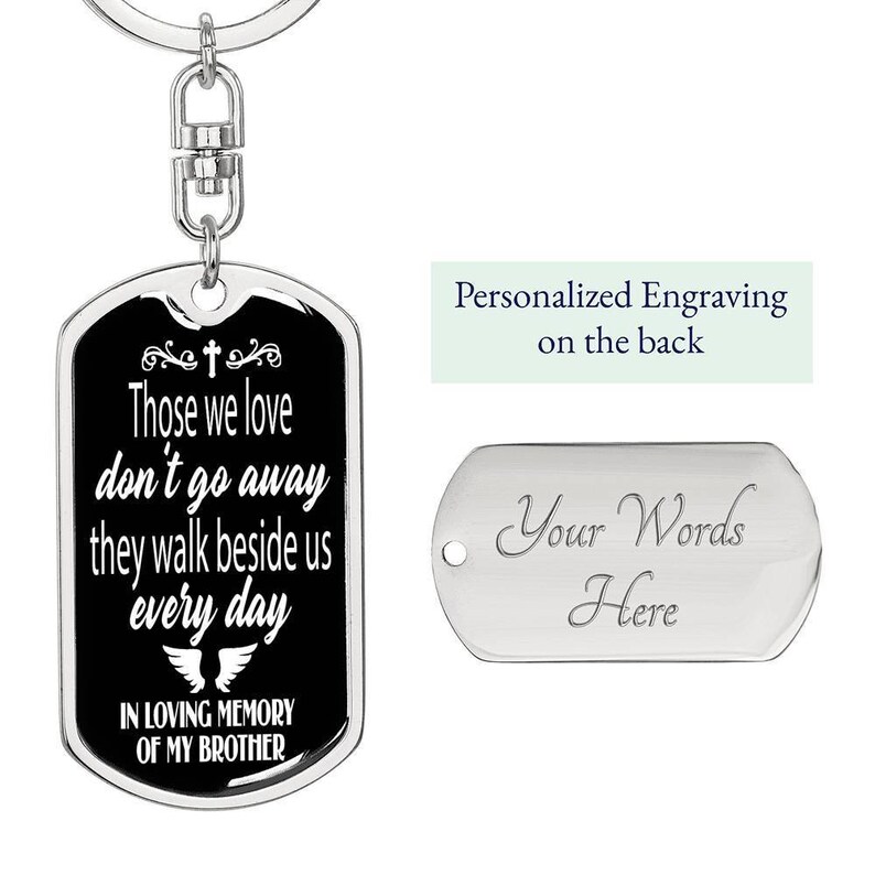 Brother Memorial Key Chain for Men or Women Personalized Etsy