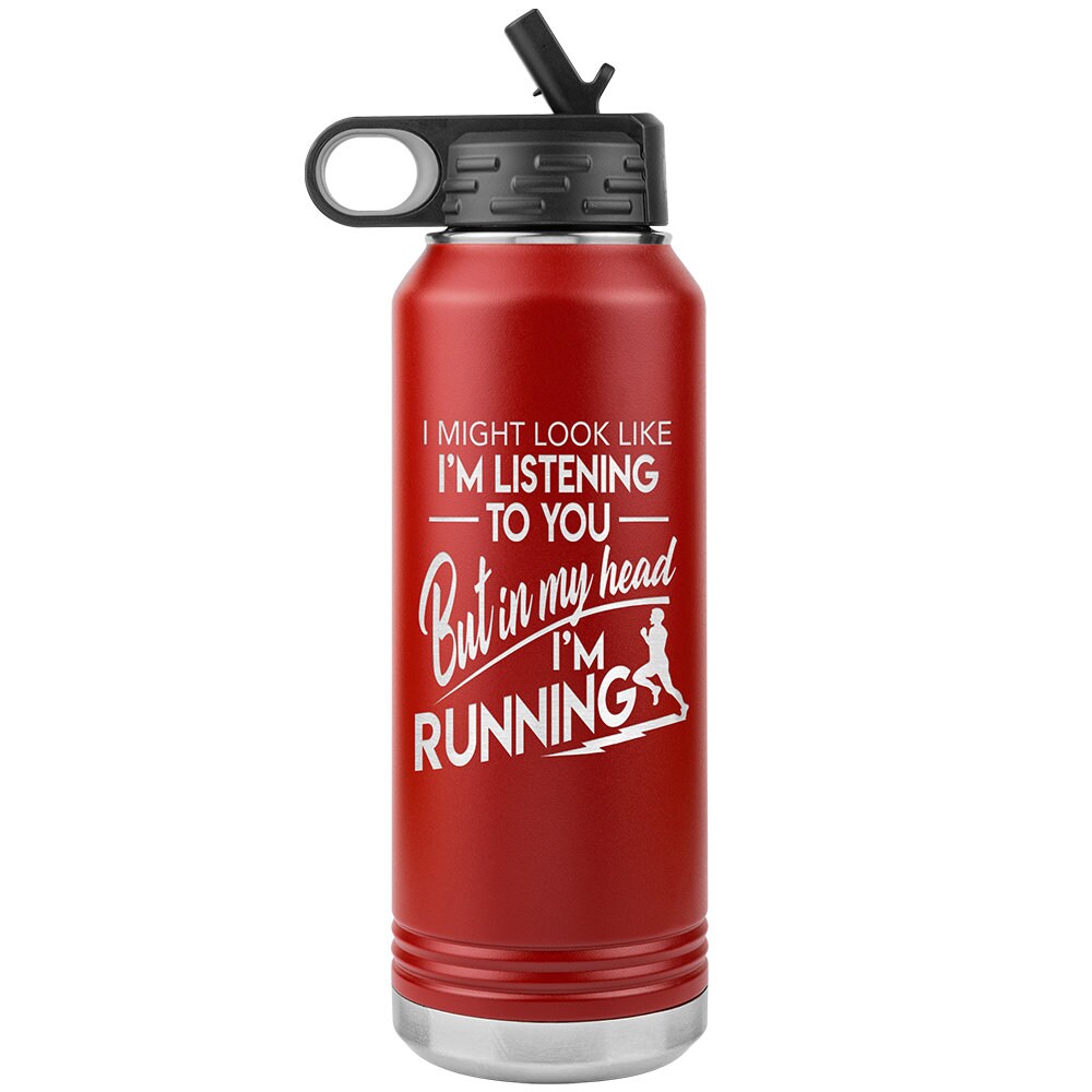 Running Water Bottle 32 Oz Custom Insulated Stainless Steel Etsy